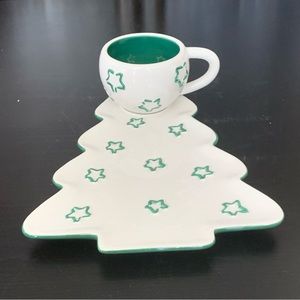 Department 56 Time to Celebrate Christmas Tree Plate & Mug Set